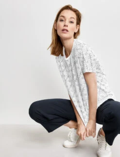 Gerry Weber 1/2 Arm Shirt Mit Logoprint 16 Gerry Weber 1/2 Arm Shirt Mit Logoprint -Feine Mode 12 arm shirt mit logoprint 105