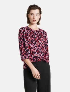 Taifun 3/4 Arm Bluse Mit Allover-Print 15 Taifun 3/4 Arm Bluse Mit Allover-Print -Feine Mode 34 arm bluse mit allover print 01