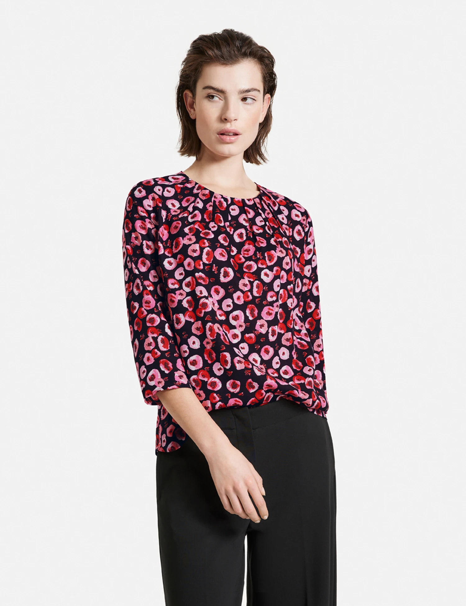 Taifun 3/4 Arm Bluse Mit Allover-Print 9 Taifun 3/4 Arm Bluse Mit Allover-Print - Image 7