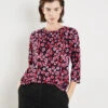 Taifun 3/4 Arm Bluse Mit Allover-Print -Feine Mode 34 arm bluse mit allover print 110