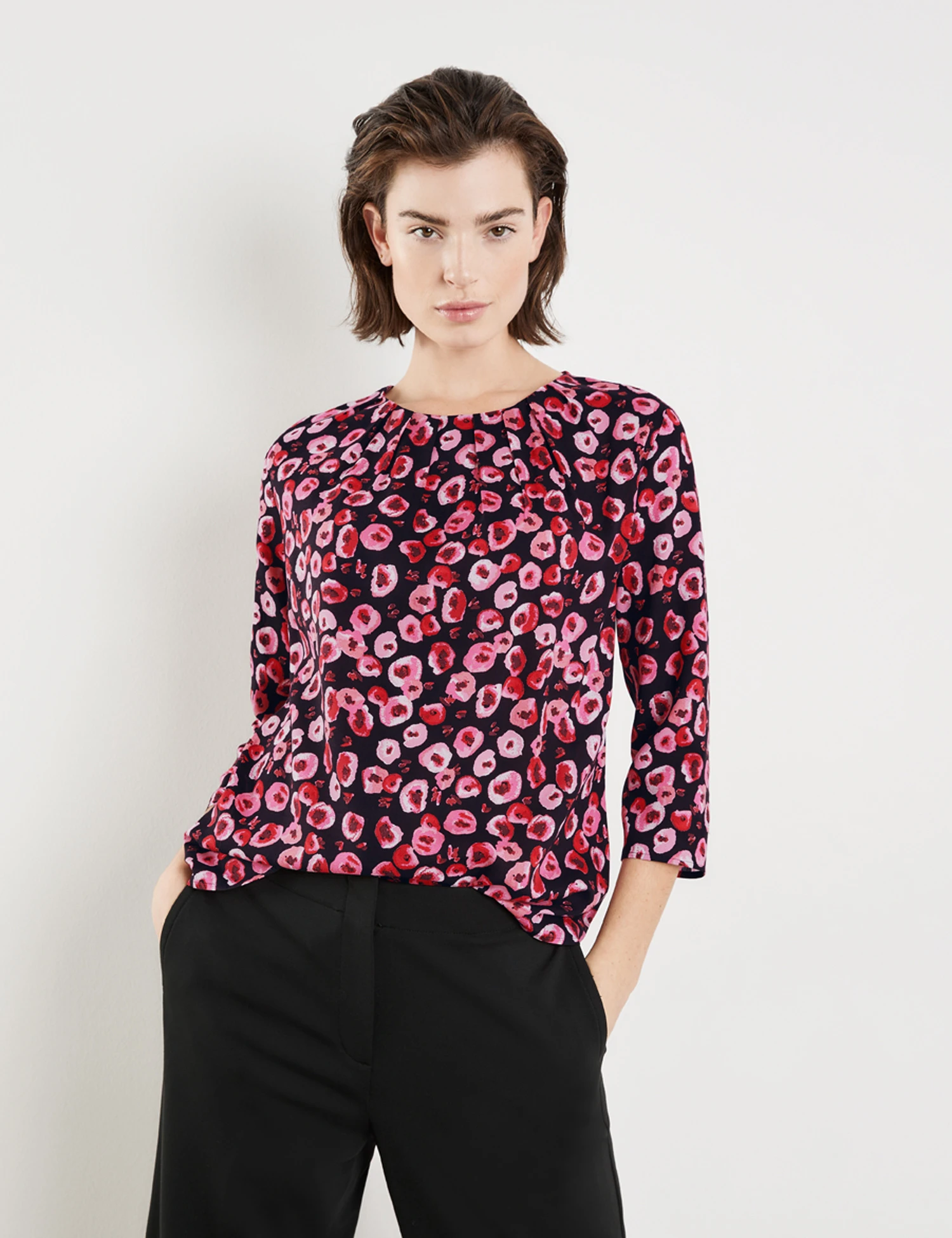 Taifun 3/4 Arm Bluse Mit Allover-Print 3 Taifun 3/4 Arm Bluse Mit Allover-Print