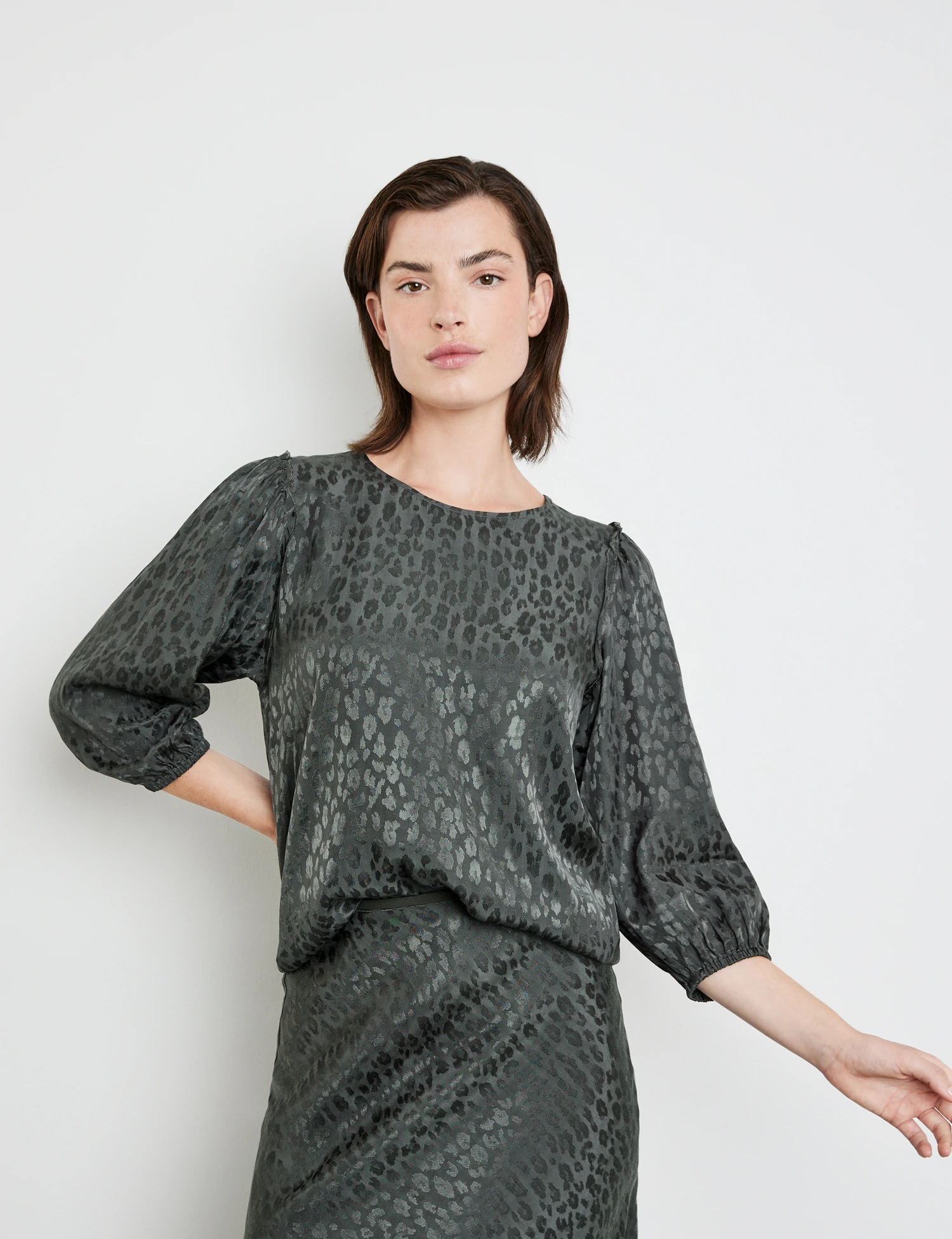 Taifun 3/4 Arm Bluse Mit Animal-Dessin 3 Taifun 3/4 Arm Bluse Mit Animal-Dessin