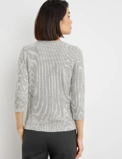 Taifun 3/4 Arm Shirt Aus Struktur-Jersey -Feine Mode 34 arm shirt aus struktur jersey 104