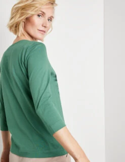 Gerry Weber 3/4 Arm Shirt Mit Abstraktem Frontprint -Feine Mode 34 arm shirt mit abstraktem frontprint 104