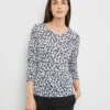 Gerry Weber 3/4 Arm Shirt Mit Ausbrenner-Optik -Feine Mode 34 arm shirt mit ausbrenner optik 110