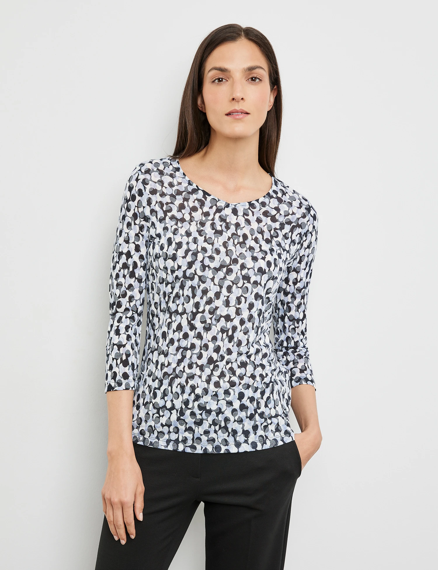 Gerry Weber 3/4 Arm Shirt Mit Ausbrenner-Optik 3 Gerry Weber 3/4 Arm Shirt Mit Ausbrenner-Optik