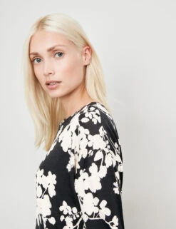 Taifun 3/4 Arm Shirt Mit Floralem Print -Feine Mode 34 arm shirt mit floralem print 100