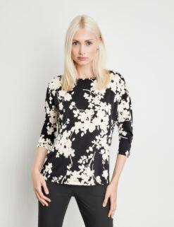 Taifun 3/4 Arm Shirt Mit Floralem Print