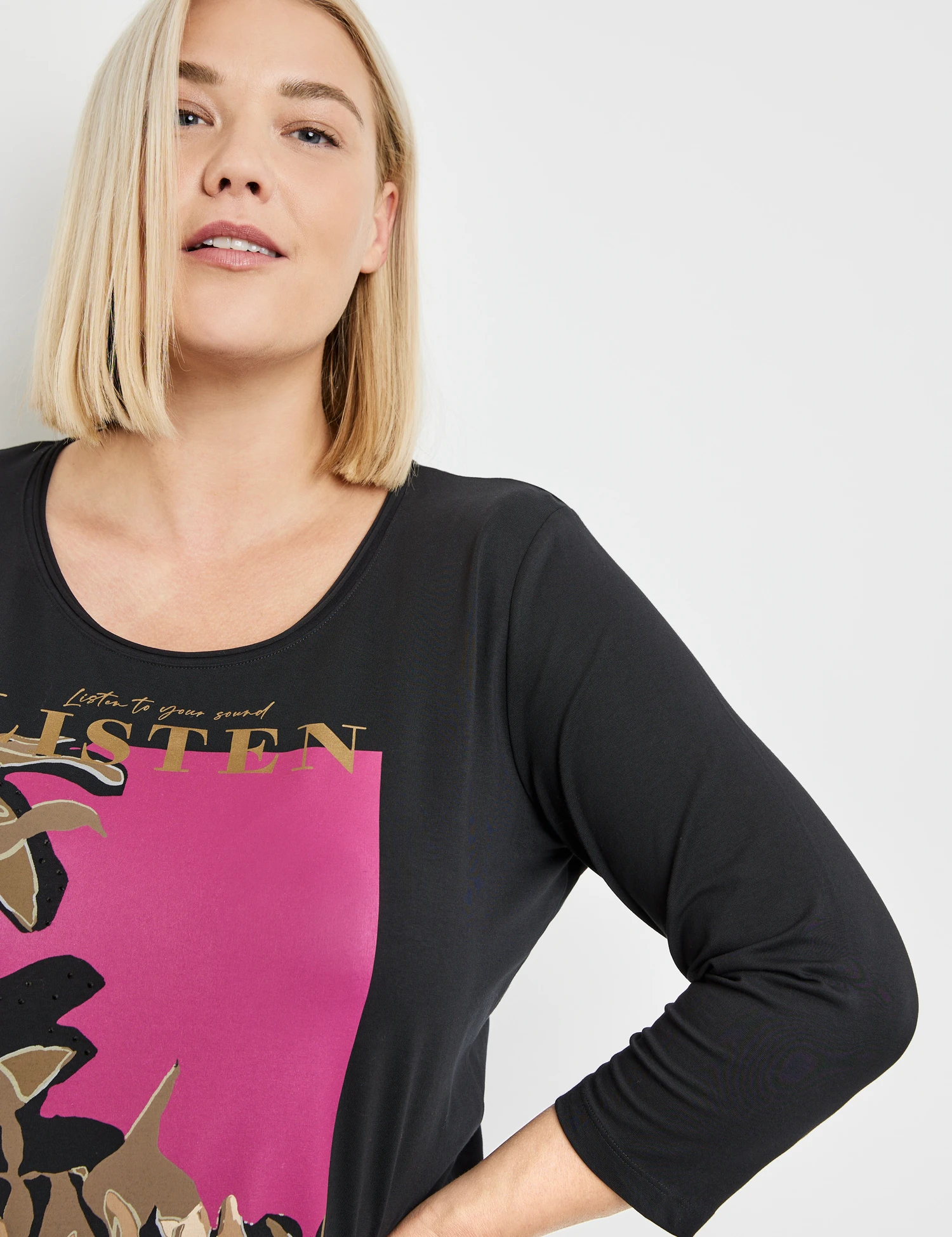 3/4 Arm Shirt Mit Frontprint 6 3/4 Arm Shirt Mit Frontprint - Image 4