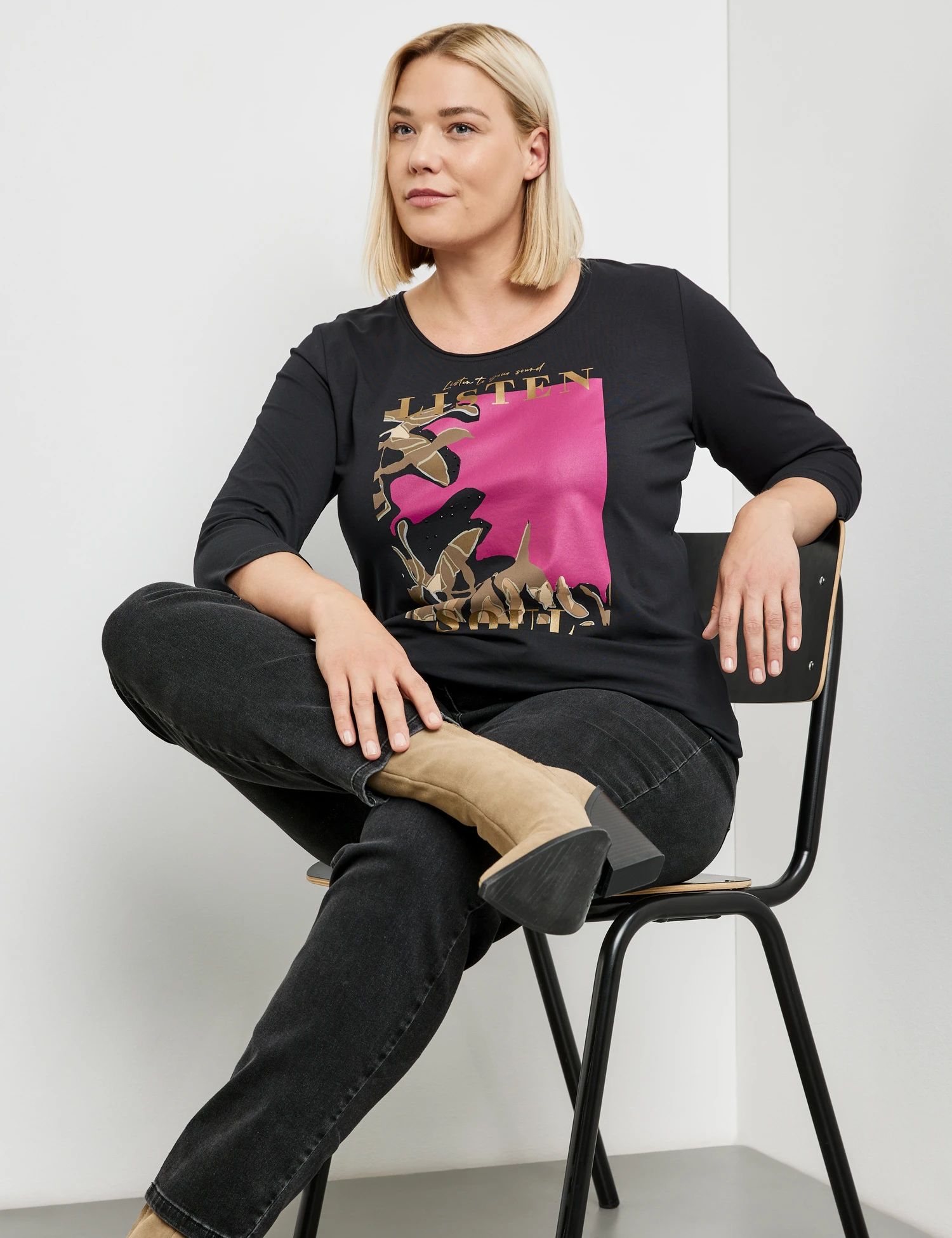 3/4 Arm Shirt Mit Frontprint 7 3/4 Arm Shirt Mit Frontprint - Image 5