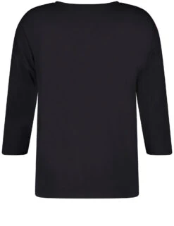 Taifun 3/4 Arm Shirt Mit Platziertem Print -Feine Mode 34 arm shirt mit platziertem print 03