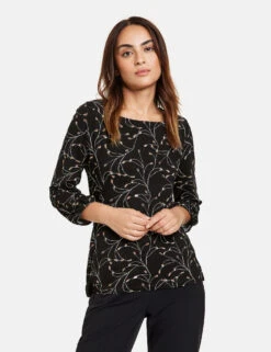 Taifun 3/4 Arm Shirt Mit Print -Feine Mode 34 arm shirt mit print 01