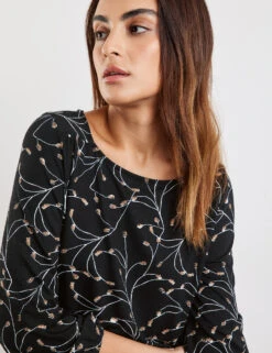 Taifun 3/4 Arm Shirt Mit Print -Feine Mode 34 arm shirt mit print 100