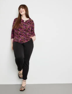 3/4 Arm Shirt Mit Ring-Detail -Feine Mode 34 arm shirt mit ring detail 102