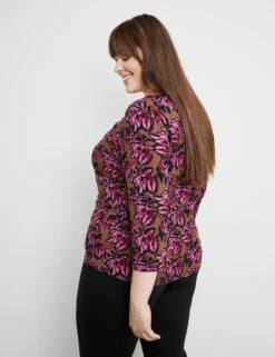 3/4 Arm Shirt Mit Ring-Detail -Feine Mode 34 arm shirt mit ring detail 104