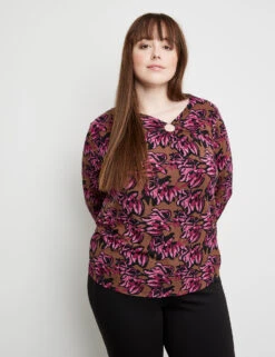 3/4 Arm Shirt Mit Ring-Detail