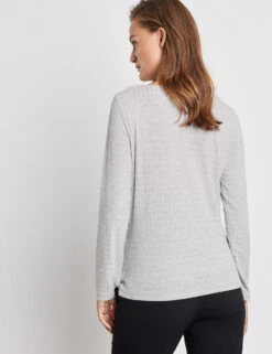 Taifun 3/4 Arm Shirt Mit Wasserfallausschnitt -Feine Mode 34 arm shirt mit wasserfallausschnitt 104