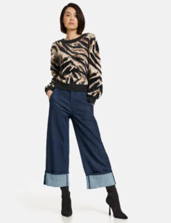 Taifun 3/4 Jeans Culotte Wide Leg -Feine Mode 34 jeans culotte wide leg 01