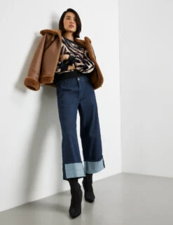 Taifun 3/4 Jeans Culotte Wide Leg -Feine Mode 34 jeans culotte wide leg 102