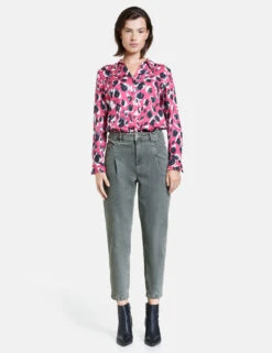 Taifun 3/4 Jeans Mit Bundfalten Mom -Feine Mode 34 jeans mit bundfalten mom 01