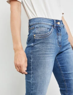 Gerry Weber 5-Pocket Jeans Best4me Slimfit Mit Steinchendekor -Feine Mode 5 pocket jeans best4me slimfit mit steinchendekor 100