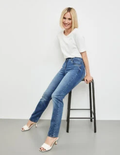 Gerry Weber 5-Pocket Jeans Best4me Slimfit Mit Steinchendekor -Feine Mode 5 pocket jeans best4me slimfit mit steinchendekor 102