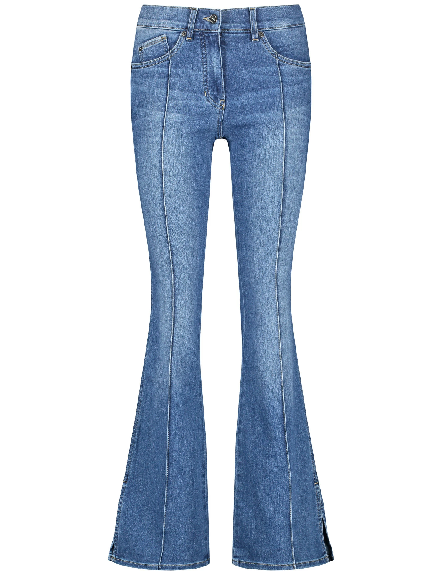 Gerry Weber 5-Pocket Jeans Flared Mit Längsbiese Und Seitenschlitzen 4 Gerry Weber 5-Pocket Jeans Flared Mit Längsbiese Und Seitenschlitzen - Image 2