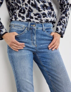 Gerry Weber 7/8 Hose BEST4ME CROPPED Mit Steinchendekor -Feine Mode 78 hose best4me cropped mit steinchendekor 100