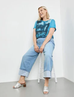 7/8 Jeans Mit Weitem Bein Carlotta -Feine Mode 78 jeans mit weitem bein carlotta 102