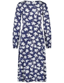 Taifun A-Linien-Kleid Aus Jersey Mit Leichten Ballonärmeln -Feine Mode a linien kleid aus jersey mit leichten ballonaermeln 03