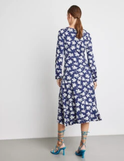 Taifun A-Linien-Kleid Aus Jersey Mit Leichten Ballonärmeln -Feine Mode a linien kleid aus jersey mit leichten ballonaermeln 104