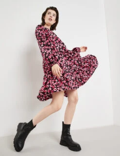 Taifun A-Linien-Kleid Mit Floral-Print -Feine Mode a linien kleid mit floral print 102