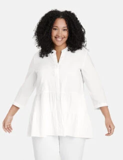 Ausgestellte 3/4 Arm Bluse -Feine Mode ausgestellte 34 arm bluse 01