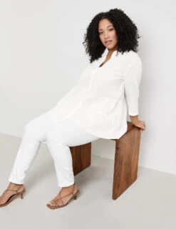 Ausgestellte 3/4 Arm Bluse -Feine Mode ausgestellte 34 arm bluse 102