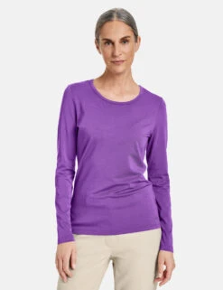 Gerry Weber Basic Langarmshirt Mit Stretchkomfort -Feine Mode basic langarmshirt mit stretchkomfort 01