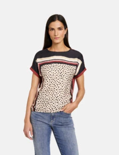 Gerry Weber Bedrucktes Blusenshirt Mit Gerafftem Saum 15 Gerry Weber Bedrucktes Blusenshirt Mit Gerafftem Saum -Feine Mode bedrucktes blusenshirt mit gerafftem saum 01