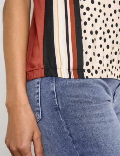 Gerry Weber Bedrucktes Blusenshirt Mit Gerafftem Saum 12 Gerry Weber Bedrucktes Blusenshirt Mit Gerafftem Saum -Feine Mode bedrucktes blusenshirt mit gerafftem saum 100