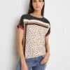 Gerry Weber Bedrucktes Blusenshirt Mit Gerafftem Saum -Feine Mode bedrucktes blusenshirt mit gerafftem saum 110