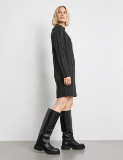 Gerry Weber Bequemes Kleid Mit Strick-Muster -Feine Mode bequemes kleid mit strick muster 102