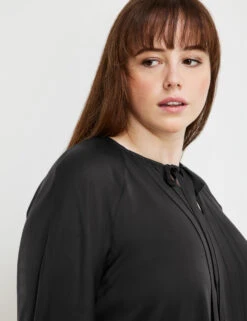 Bluse Mit Biesenplastron -Feine Mode bluse mit biesenplastron 100