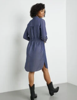 Taifun Blusenkleid In Jeansoptik Mit Taillen-Tunnelband -Feine Mode blusenkleid in jeansoptik mit taillen tunnelband 104