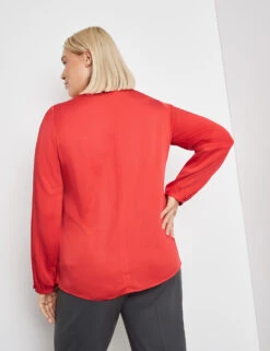 Blusenshirt Aus Matt Schimmerndem Satin -Feine Mode blusenshirt aus matt schimmerndem satin 104