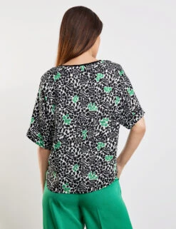 Taifun Blusenshirt Mit Kurzem Arm -Feine Mode blusenshirt mit kurzem arm 104