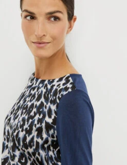 Gerry Weber Blusenshirt Mit Material-Patch Und Animal-Print 12 Gerry Weber Blusenshirt Mit Material-Patch Und Animal-Print -Feine Mode blusenshirt mit material patch und animal print 100