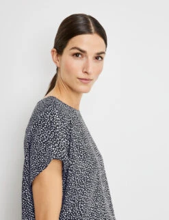 Gerry Weber Blusenshirt Mit Minimalmuster EcoVero -Feine Mode blusenshirt mit minimalmuster ecovero 100