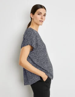 Gerry Weber Blusenshirt Mit Minimalmuster EcoVero -Feine Mode blusenshirt mit minimalmuster ecovero 102