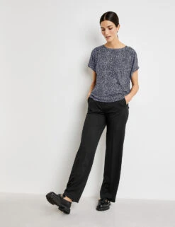 Gerry Weber Blusenshirt Mit Minimalmuster EcoVero -Feine Mode blusenshirt mit minimalmuster ecovero 105
