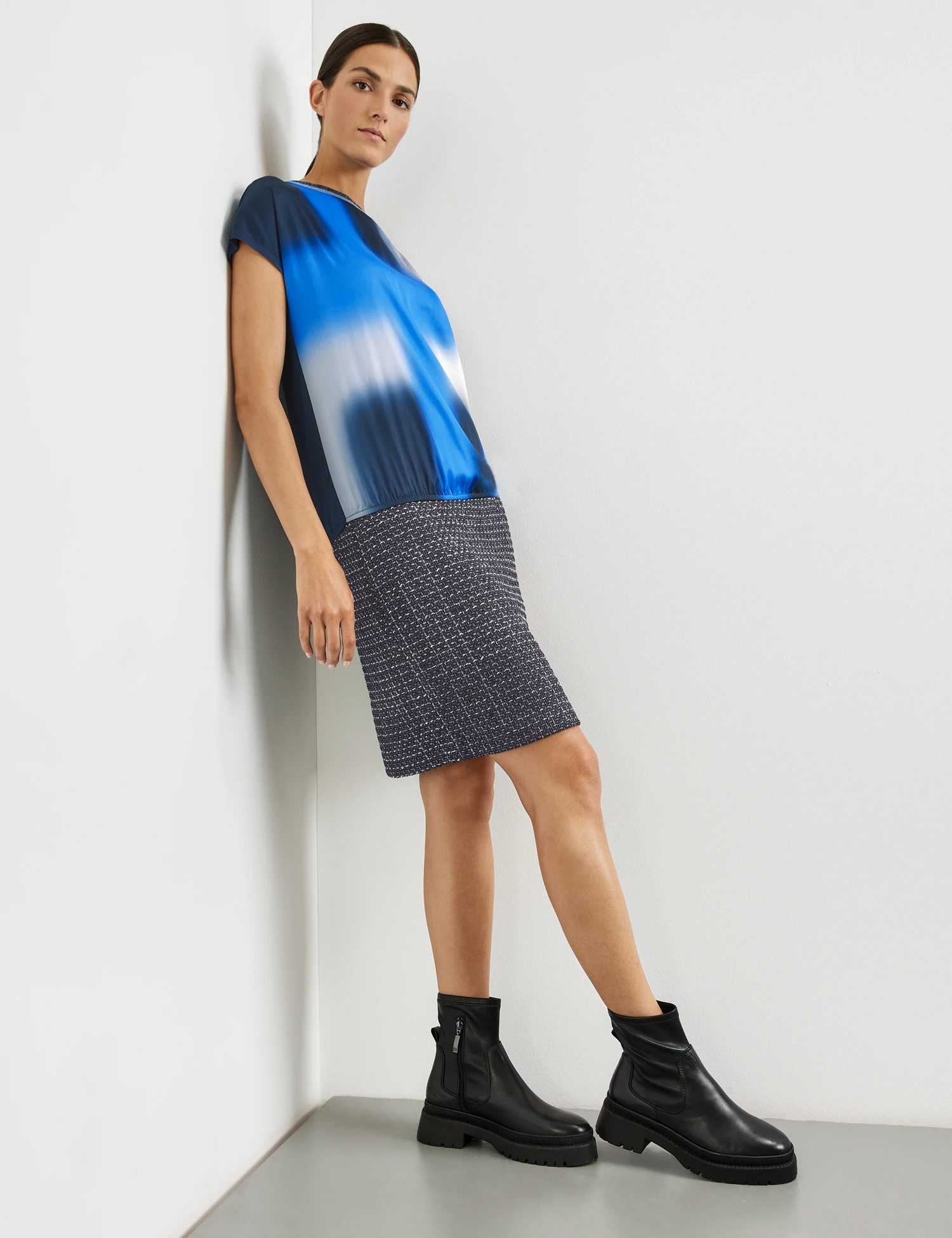 Gerry Weber Blusenshirt Mit Strickblende Und Elastischem Bund 7 Gerry Weber Blusenshirt Mit Strickblende Und Elastischem Bund - Image 5