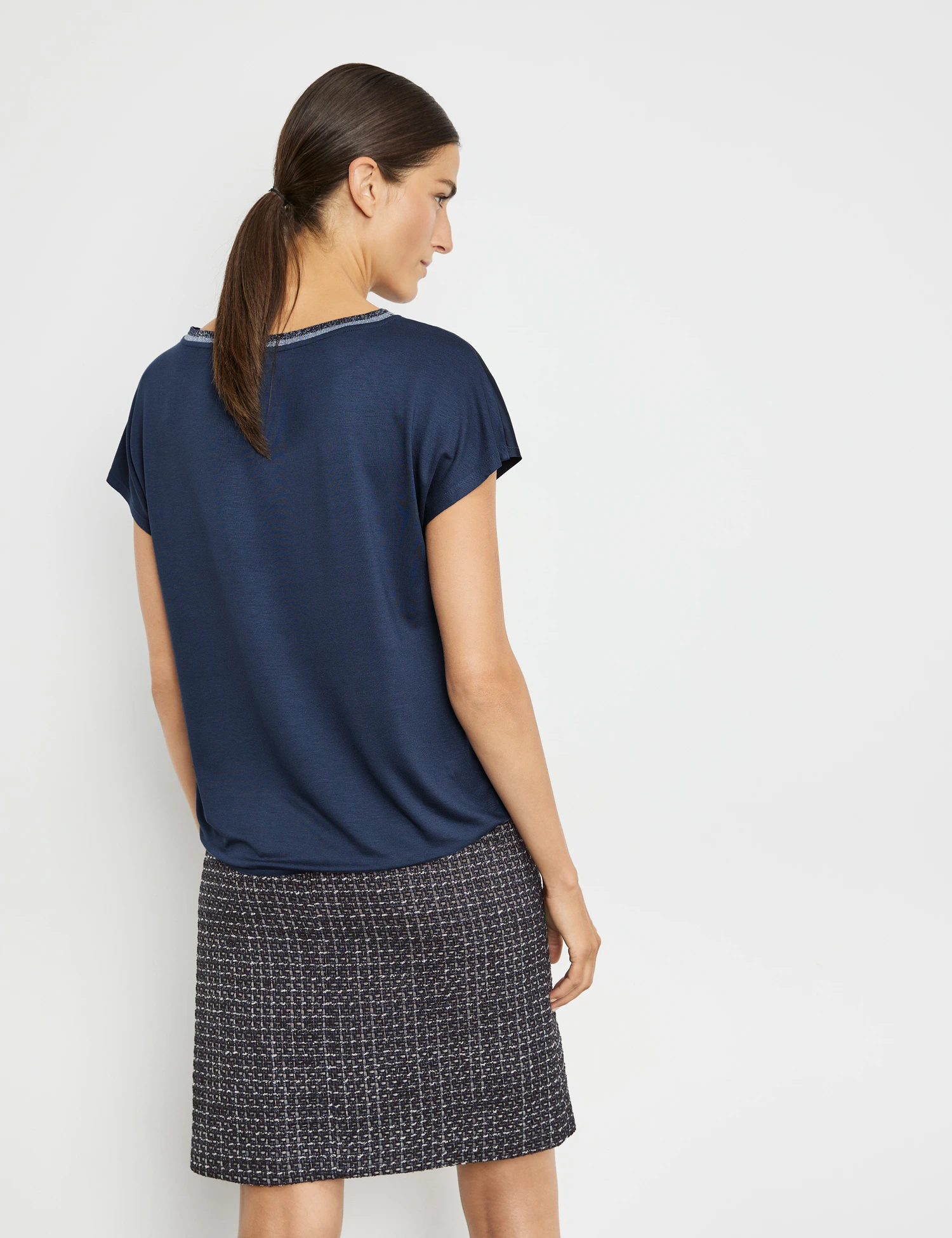 Gerry Weber Blusenshirt Mit Strickblende Und Elastischem Bund 8 Gerry Weber Blusenshirt Mit Strickblende Und Elastischem Bund - Image 6