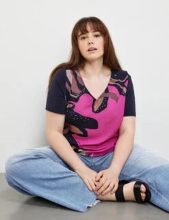 Blusenshirt Mit Tunnelband -Feine Mode blusenshirt mit tunnelband 102